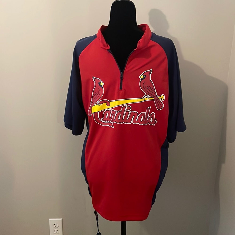 Cardinals baseball quarter zip tee